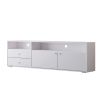 62.99-inch modern style multi-storage space white slide rail TV cabinet