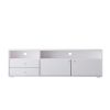 62.99-inch modern style multi-storage space white slide rail TV cabinet