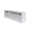 62.99-inch modern style multi-storage space white slide rail TV cabinet